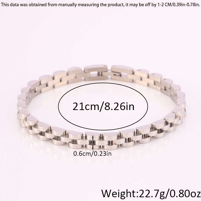 39g Weight 0.03µm-0.05µm Gold Plating Thickness PVD Coated Gold Plating Process 18K Real Gold Plated Plating Material Bracelets Classification 304 Stainless Steel Chain Material 1 Piece Quantity Business, Daily Occasion Titanium Steel Material Geometric Pattern Men's Gender Retro, Classic Style Style Plating Craft Retro Classic Style Geometric Titanium Steel Plating Men's Bracelets Men's Chain Bracelets 6