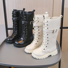 女童靴子2025春秋季单靴新款小棉靴中大童高筒长靴棉靴儿童马丁靴