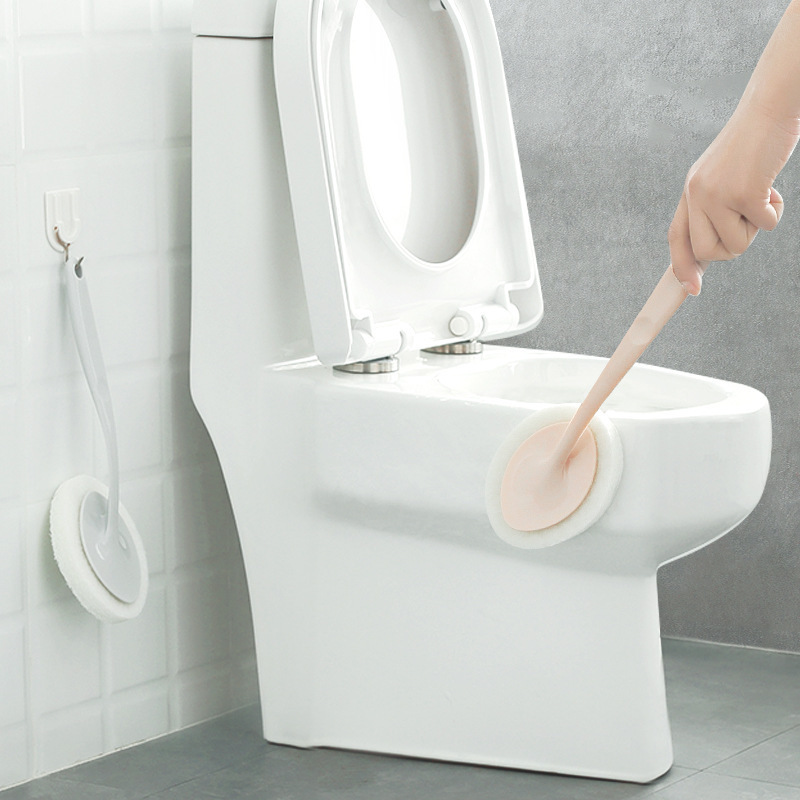 日本马桶刷子家用长柄魔术贴百洁布厕所刷卫生间洁厕马桶清洁刷