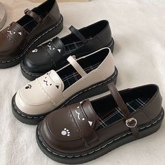 2025 新しい夏のロリータ招き猫かわいい平底小さな革靴学生制服靴女の子日本の JK 靴