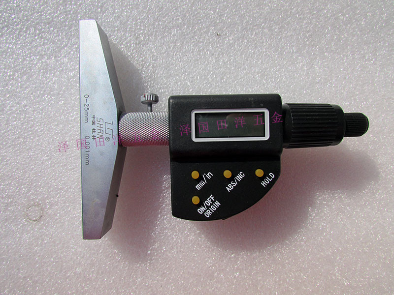 正品桂林桂量数显深度千分尺0-25/50/100/150/200/300mm电子