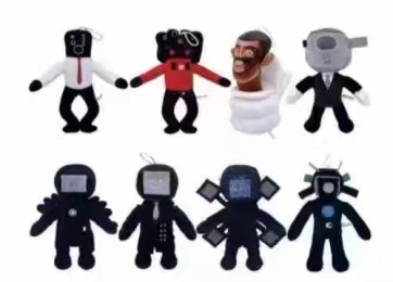 Transfronterizo nuevo inodoro persona Monitor persona audio persona peluche juguete skibidi aseo muñeca de peluche
