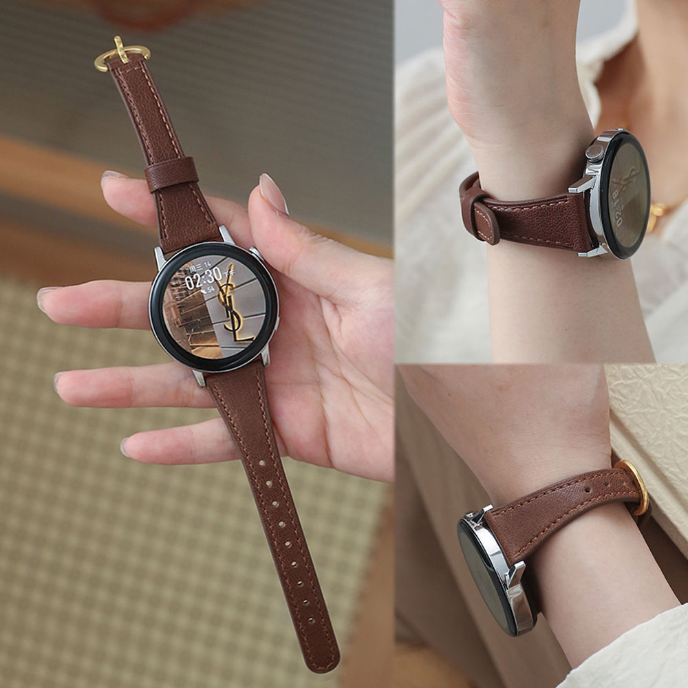 Suitable for Huawei Gt5/4 Watch Strap Gt2Pro Genuine Leather Watch3 Horseshoe Buckle 43 Classy 41mm Small Waist Female 6