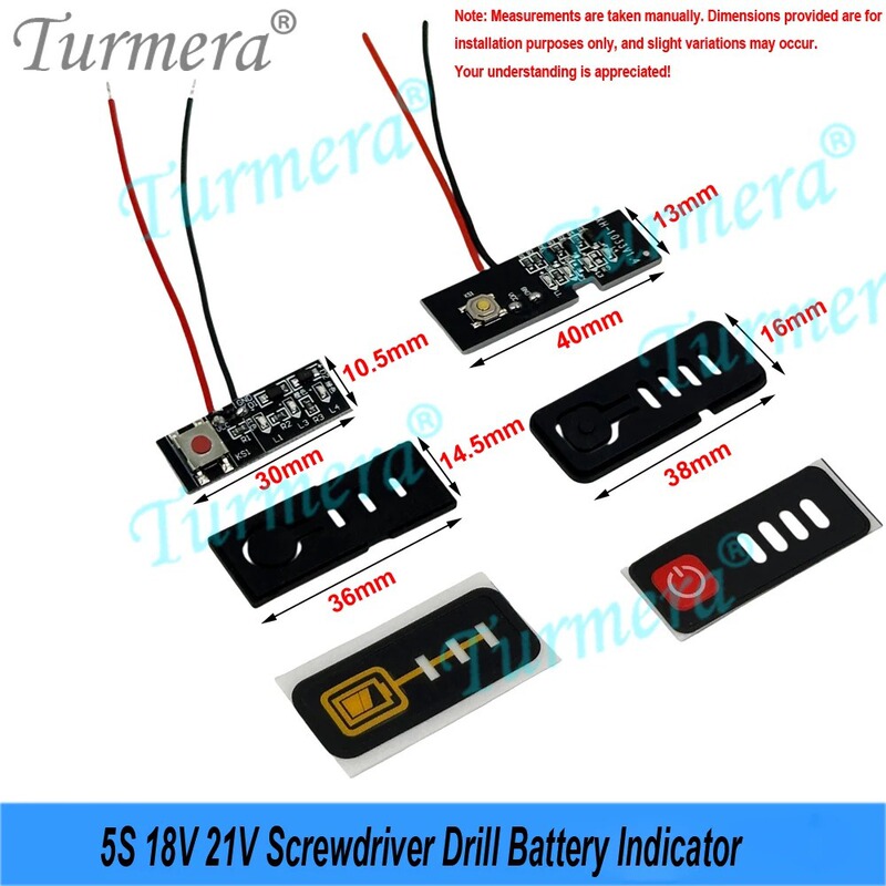 5S18V21V电池容量指示器LED显示屏锂电池电量检测灯板电池盒配件|undefined