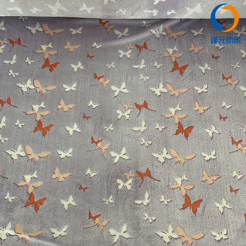 Ready Stock Luminous Flannel Purple Butterfly Luminous Blanket Flannel Offset Printed Velvet Fabric Warm Velvet Soft Ready Stock Luminous Flannel Purple Butterfly Luminous Blanket Flannel Offset Printed Velvet Fabric Warm Velvet Soft