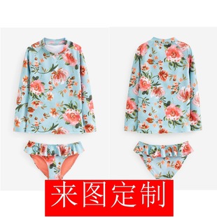 Children's Autumn and Winter Long-Sleeved Beach Outdoor Sun Protection Uv Swimming Cap Swimsuit Warm Swimsuit Surfing Suit Custom Factory