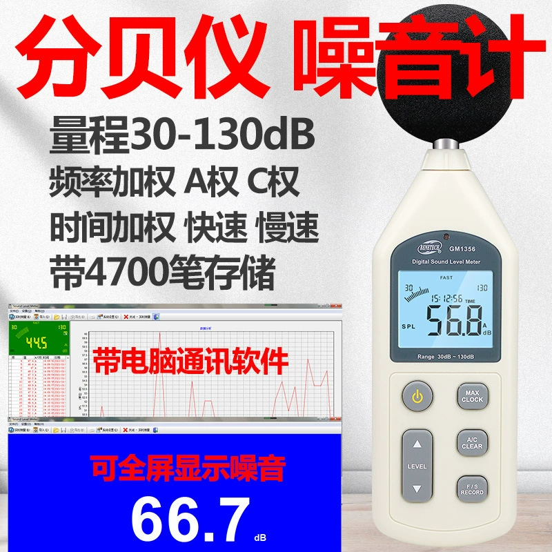 BENETECH/BiaoZhi GM1356/GM1357 шумомер децибелметр измеритель уровня звука и громкости шума