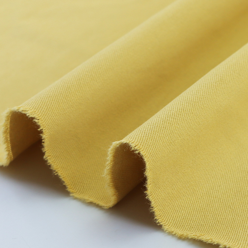 Tarjeta de hilo de sarga clásico algodón lavado tela de algodón 10856 otoño e invierno casual overoles material tela de la capa