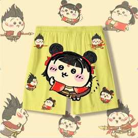 沙滩裤夏季乌莎奇哪吒速干短裤款式休闲卡通居家睡裤可外穿大裤衩