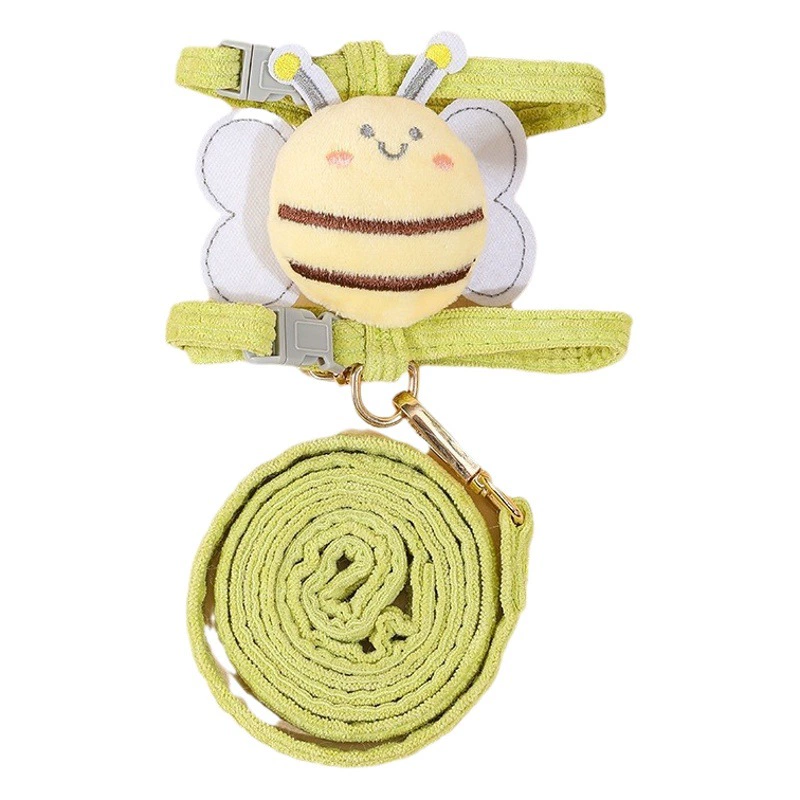 Кошка пчела Тяговая веревка Симпатичная Тяговая веревка Нагрудный ремень Жилет Тяговая веревка Собака прогулочная веревка Собака веревка
