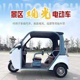 老头小型全封闭棚电动三轮车家用敞篷家代步成人乐带国标新款电厂