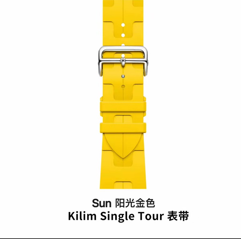 iwatch フッ素ゴム時計ストラップ s9/s10/se スポーツ 8/7/6/5 新しい s8/s7/s6 エルメスに適しています。|undefined