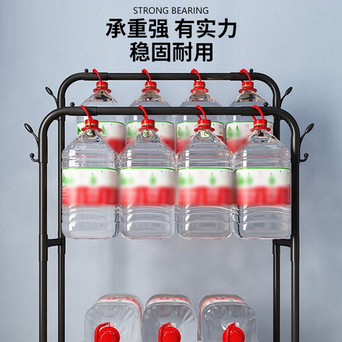 Simple clothes rack, indoor standing double rod hanger, home wardrobe, bedroom, balcony clothing drying rack, ginger tea