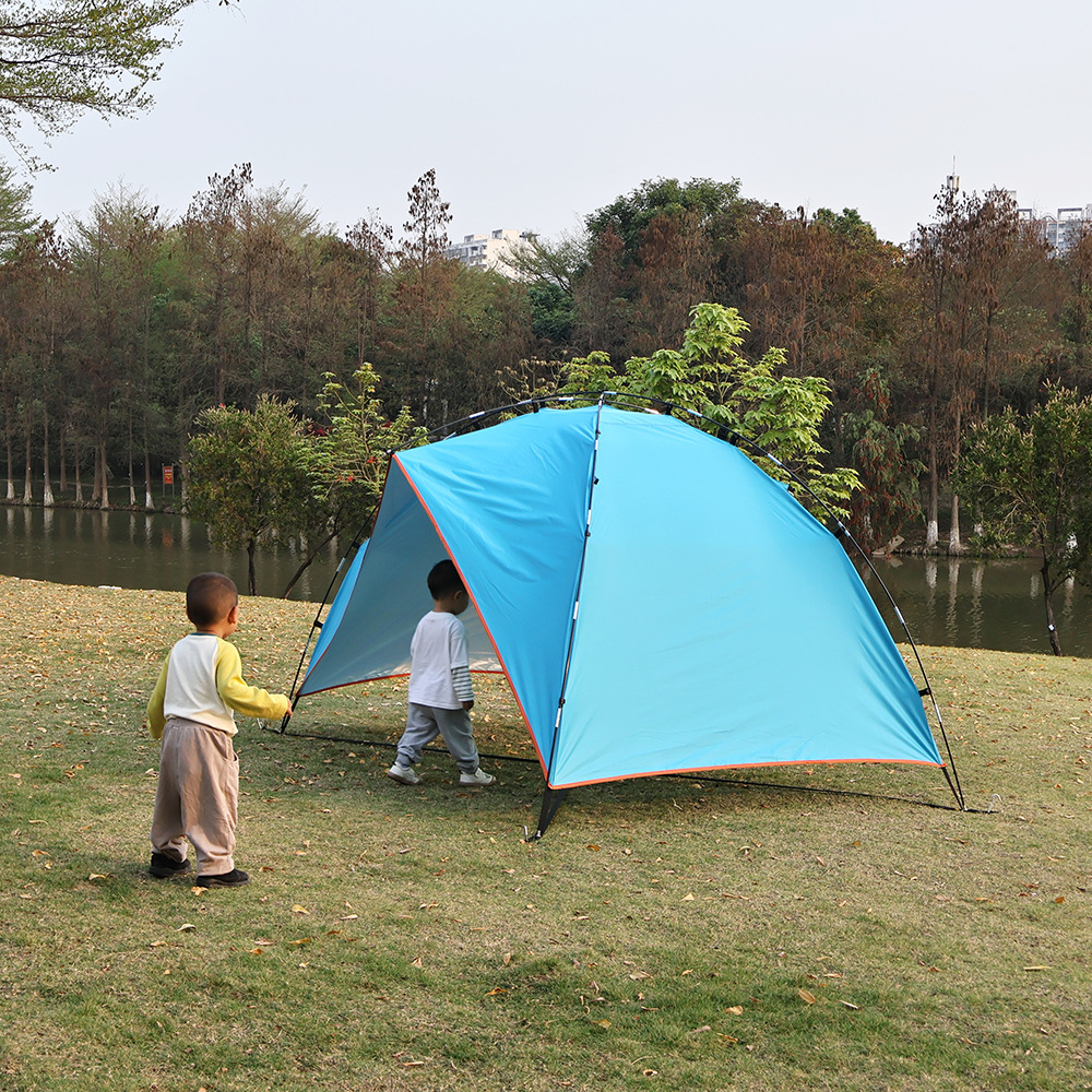 3-4 Person Outdoor Beach Tent, Portable, Bottomless, Windproof, Foldable, Large Space Tent, Sunshade