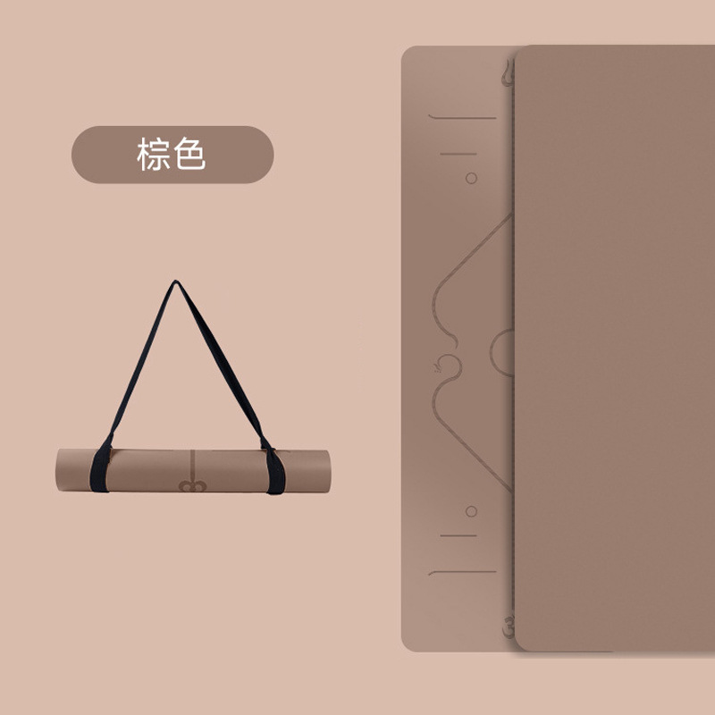 Alfombrilla de yoga de caucho natural PU, para Pilates y fitness, antideslizante, insonorizada, absorbe el sudor, uso doméstico