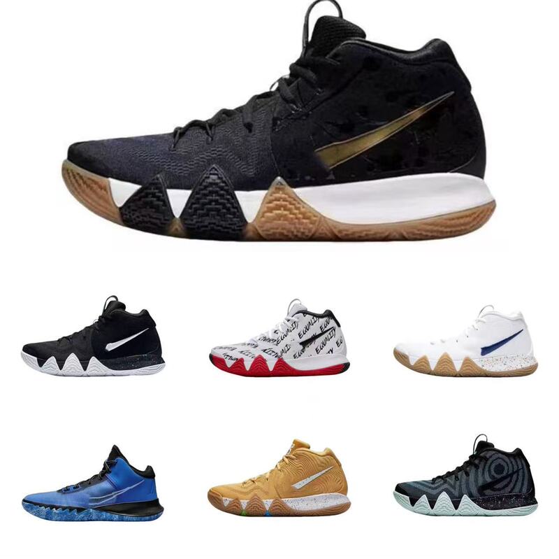 Kyrie 4 Basketball Shoes Uncle Drew Halloween Edition Unisex Air Cushion Wear-Resistant Practical Low-Top for Men