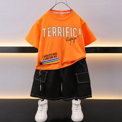 童裝男童夏裝套裝2024新款兒童洋氣夏季韓版帥氣短袖寶寶衣服潮酷