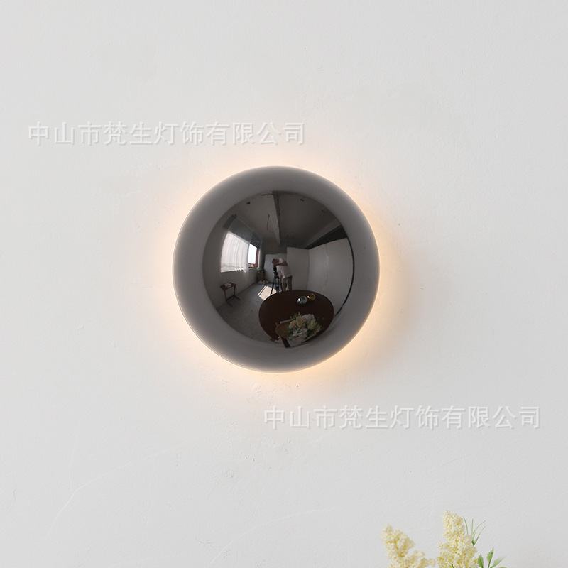 軽豪華シンプル中古クロムメッキ隕石小半円天井ランプ芸術宇宙風ベッドサイド廊下装飾照明器具|undefined