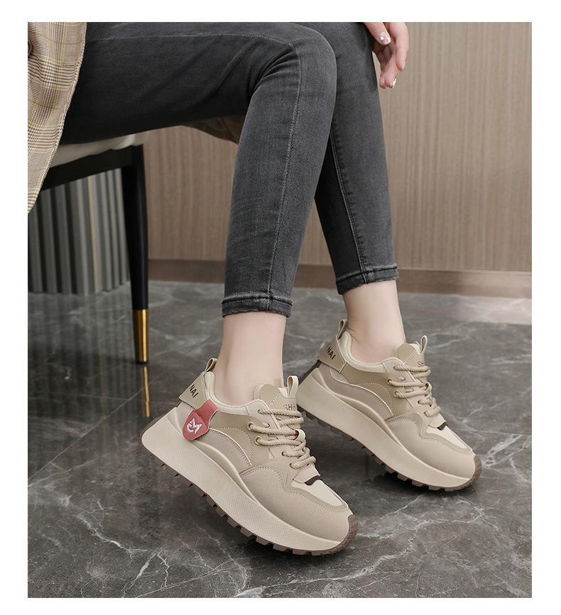 Women New Fashion Chunky Sneakers Women Autumn New Lace Up Casual Platform Sports Shoes Female Goth High Heels Sneakers_voghion.com