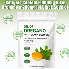 現物TKクロスボーダーOregano Oil softgels牛から油ソフトカプセルに黒種油300粒の対外貿易が含まれています。