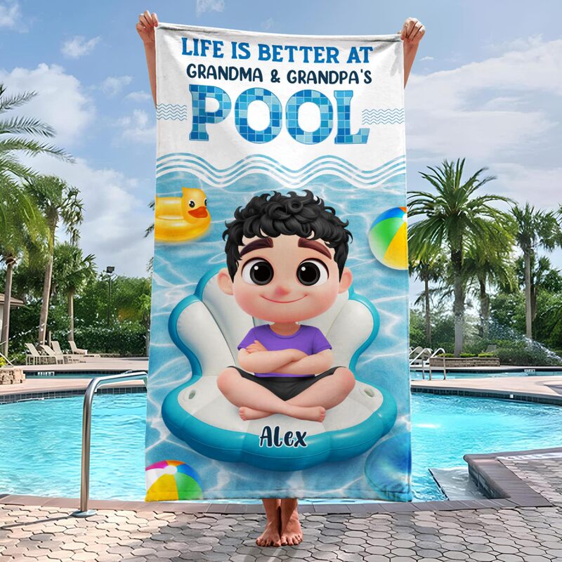 Cross-Border Beach Towel Personalized Cartoon Character Printed Bath Towel Microfiber Sports Towel Amazon Wholesale