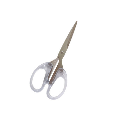 Unprinted style simple transparent small scissors lightweight portable scissors student office multifunctional handbook cutting tool