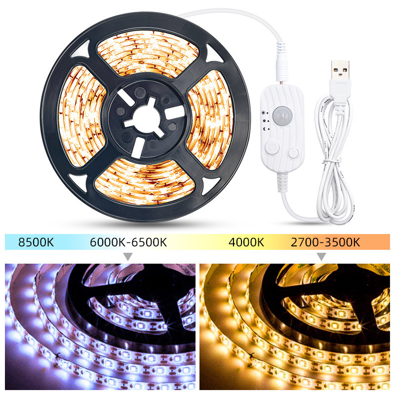 Smart physiological dynamic induction LED light strip for wardrobe, lamp, 12v