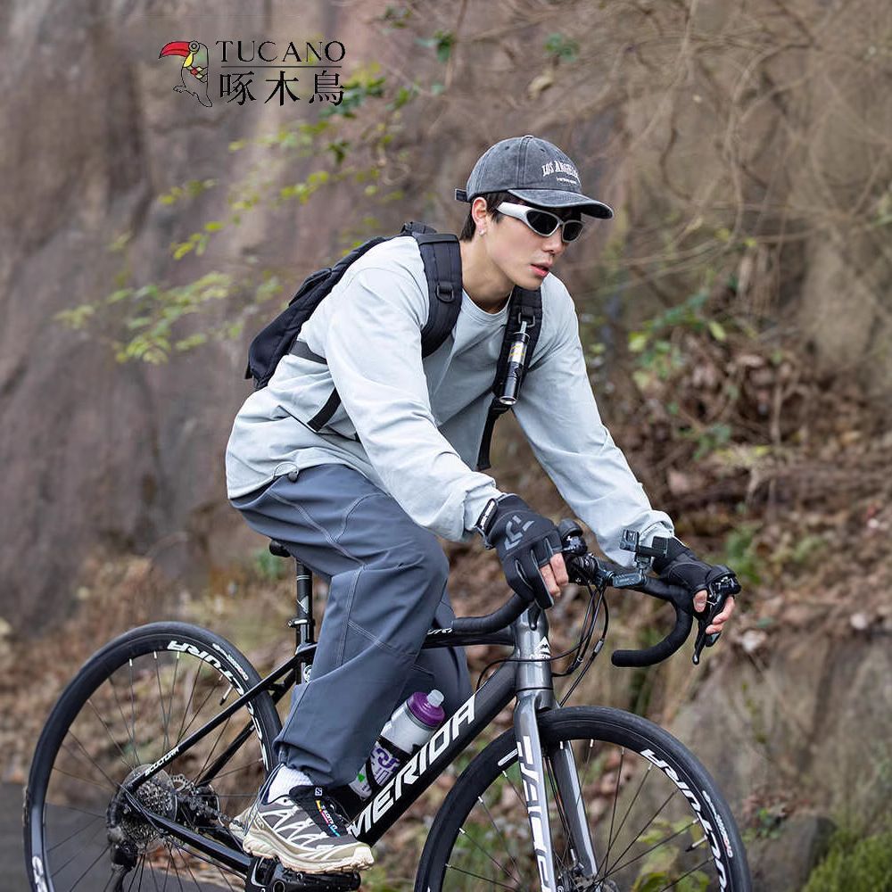 Woodpecker New Long-sleeved T-shirt Spring and Autumn 2025 Sports Top Quick-drying Mountaineering Hiking Riding Men's Base Shirt