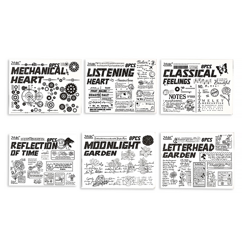 Serie de marcas crepusculares Tema de flores retro Sello de haya Material de bricolaje transfronterizo Sello de madera decorativo