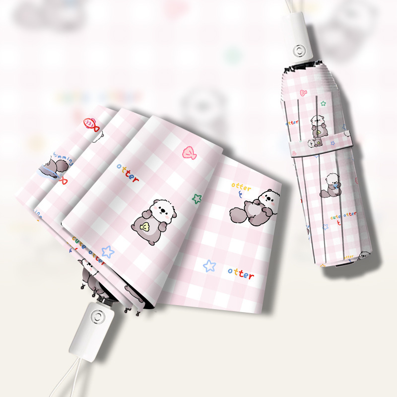 2025新款太阳伞女学生晴雨两用防晒防紫外线全自动折叠晴雨伞少女|undefined