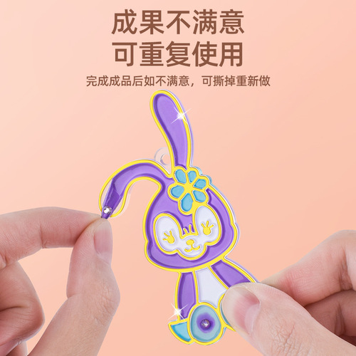 Source manufacturer children's diy handmade no-bake glue painting toddlers coloring materials girls crystal graffiti coloring toys