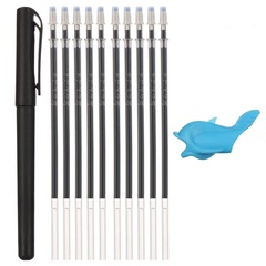 Automatic Fading Pen for Practice Writing 0.5mm Blue Grooved Word Sticker Special Disappearing Pen Set for Children