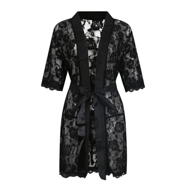 sexy lace transparent bathrobe