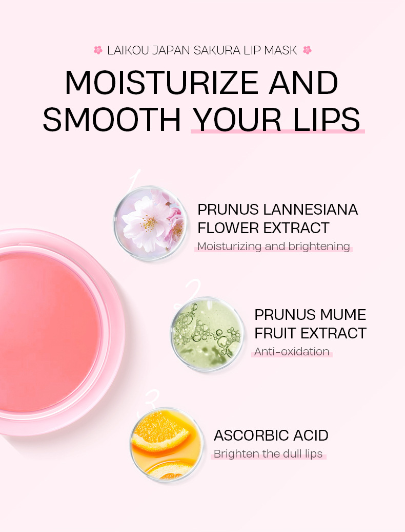 Natural Sakura Moisturizing Lip Mask Anti-drying Lip Lines Dead Skin Remover Lipsticks Long Lasting Nourishing Plump_voghion.com