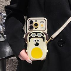 かわいい犬のショルダーバッグはアップル15携帯ケースiPhone13カードバッグかわいい14promax転倒防止を適用している