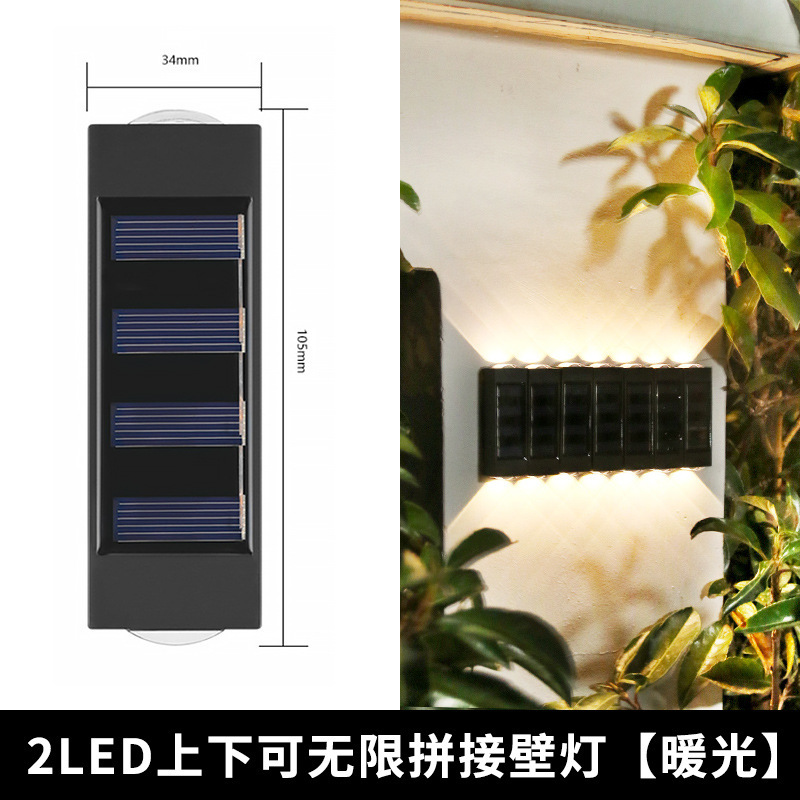 Lámpara de pared solar al aire libre paisaje patio ambiente impermeable exterior decoración de pared terraza luminosa luz de pared lavable