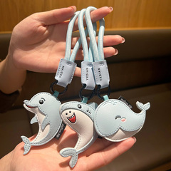 バッグペンダントオリジナルキーホルダーサメイルカ小さなクジラレザースクールバッグペンダントギフト卸売グループ購入