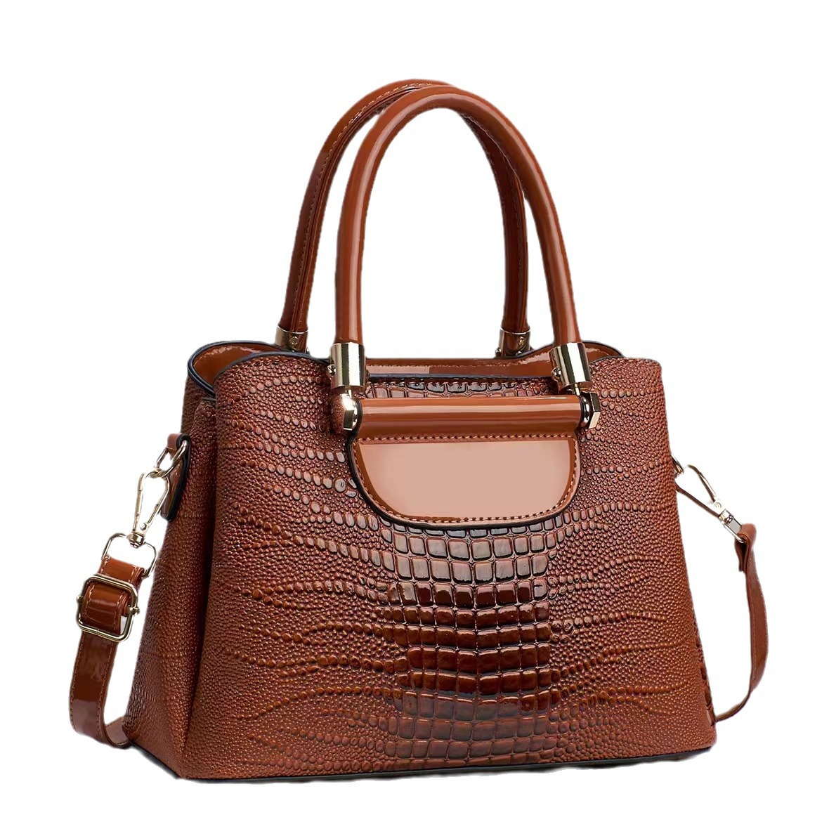 Textura cuero brillante patrón de piedra patrón de piel de cocodrilo bolso bolso femenino bolso de hombro bolso de mensajero bags de comercio exterior