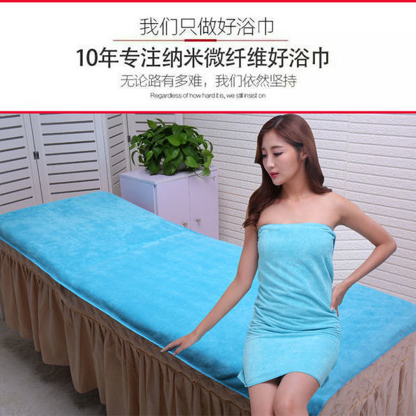 Toalla de salón de belleza, toalla de baño al por mayor, toalla de cama, material de fibra, extra suave, absorbente de agua, vapor, hogar, puede hacer LOGO
