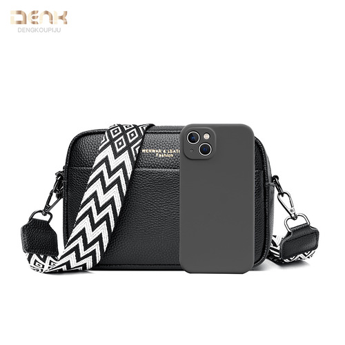 Cross-border genuine leather women's bags wholesale  new trendy fashion bags single shoulder crossbody bag first layer cowhide small square bag