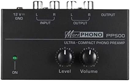 Preamplificador PP500 Giradiscos Controles de Volumen Phono