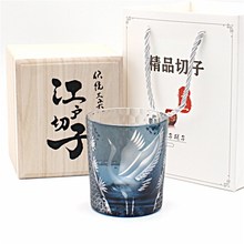 日式手工玻璃杯威士忌酒杯洛克杯江户切子工艺多款家用装饰礼品