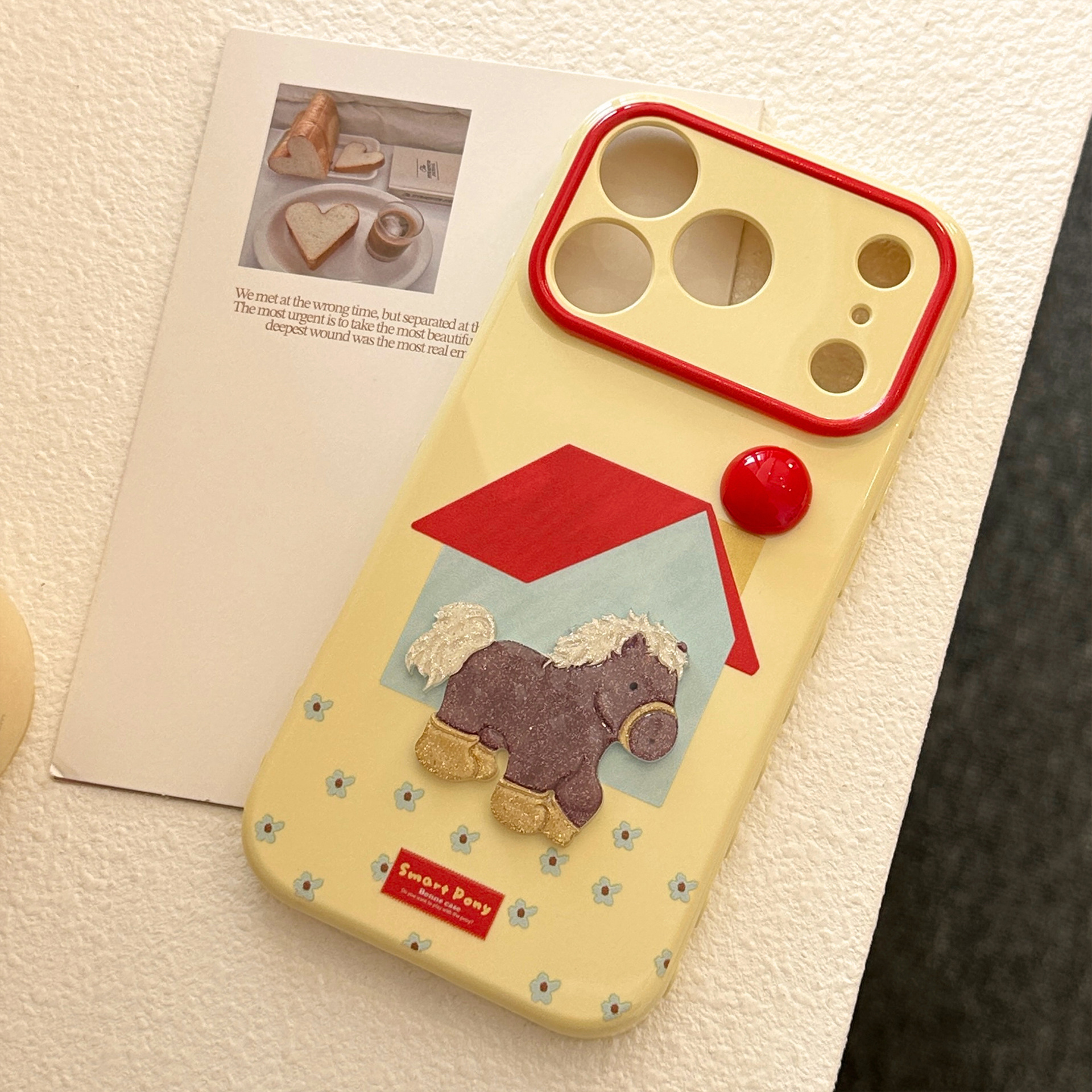 Protective Phone Case For Iphone 17 16 15 14 13 12 11 Series Red Pony_voghion.com
