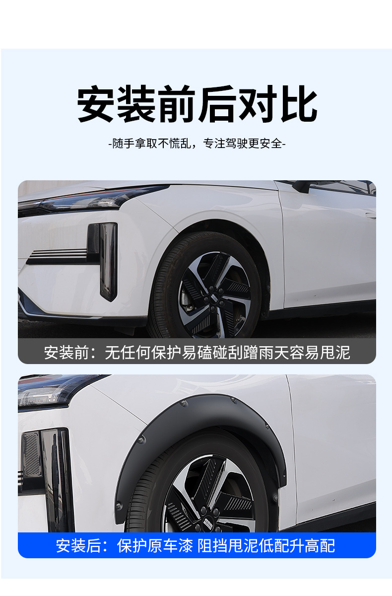 Factory Direct Sales of Universal Pp Material Wide-Body Wheel Arches, Car Modification Wheel Covers, Wholesale Decorative Mudguards