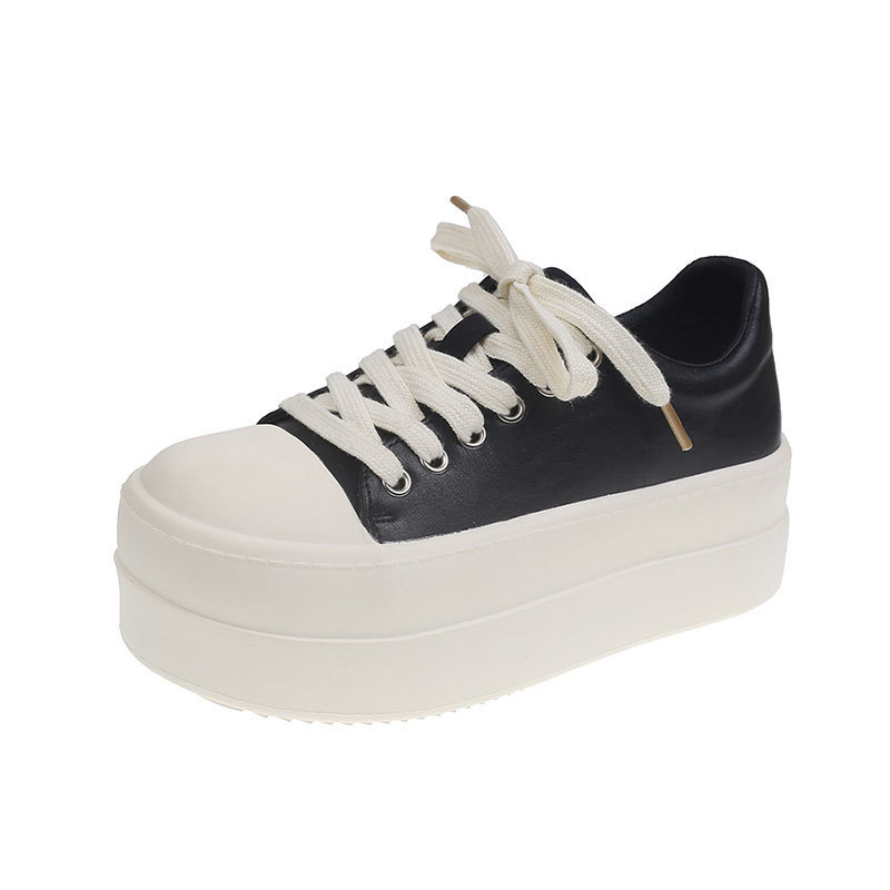 Zapatos de pan de cabeza grande para mujeres zapatos blancos pequeños aumentados en el otoño de 2026 nuevos zapatos de mujer versátiles zapatos de skate casuales image 6