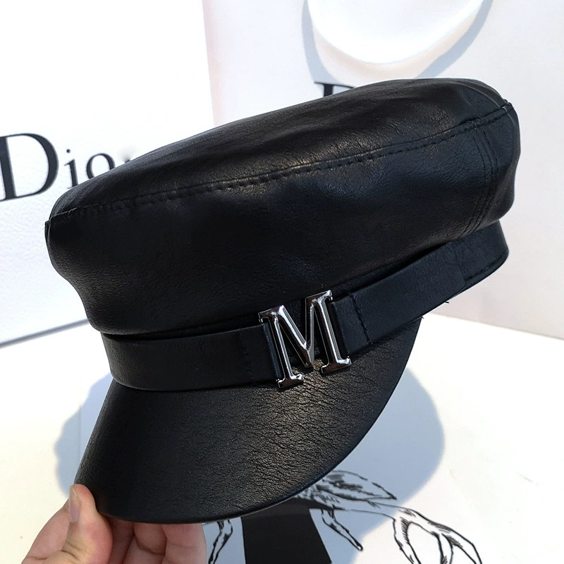 Черная кепка темно-синяя, стиль Chanel, французский стиль, интернет-знаменитость