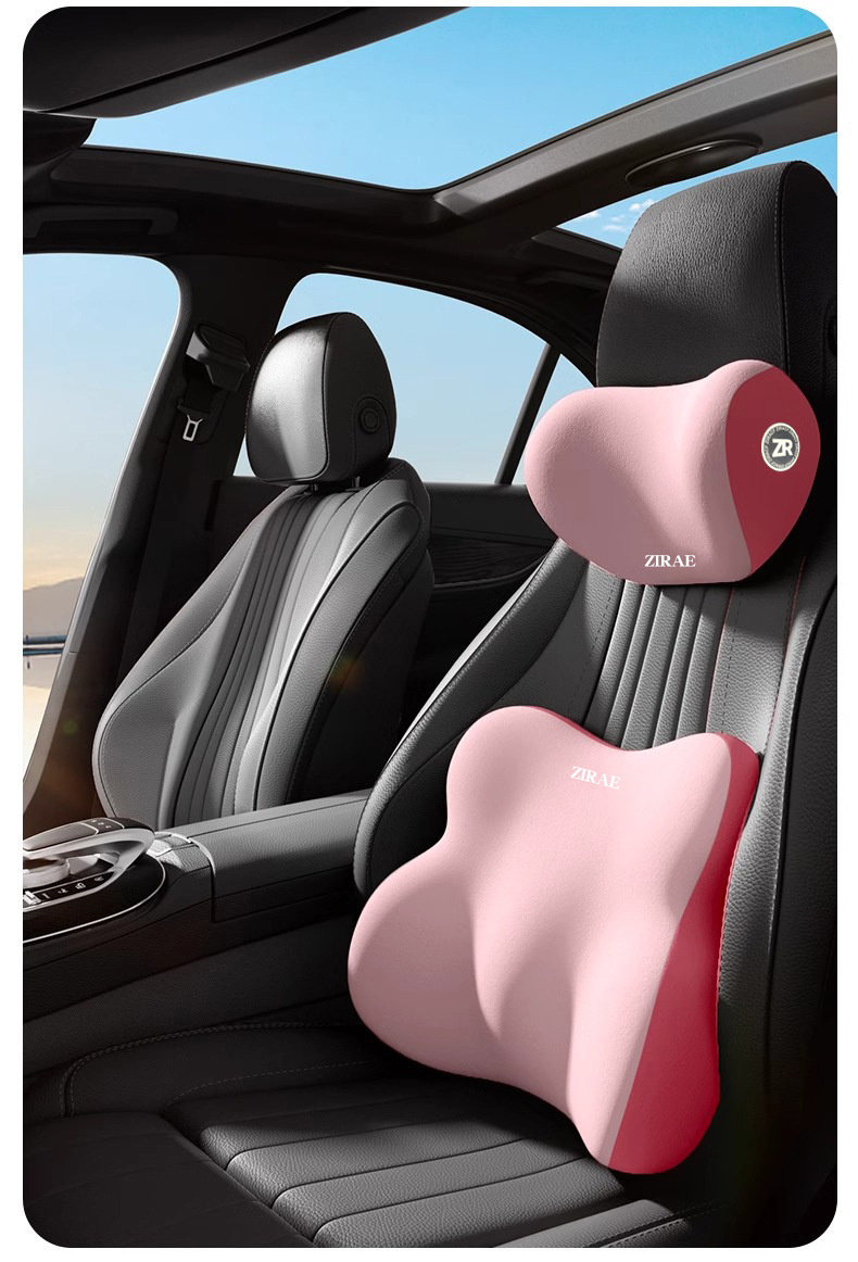 Customized Car Headrest and Lumbar Support Set Office Sedentary Seat Cushion Car Lumbar Support Cushion Neck Pillow Car