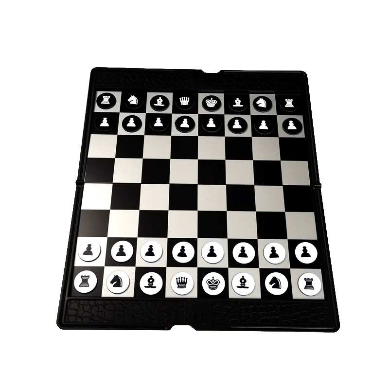 Magnetic ultra thin folding small handheld chess for traveling