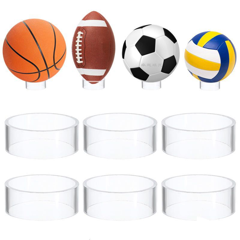 Acrylic Round Ball Stand, Jade Jewelry Display Stand, Transparent Egg-Shaped Stand, Football, Rugby, Golf Ball Stand