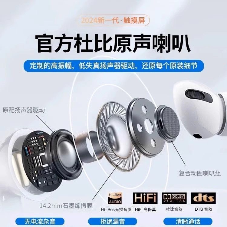 高端蓝牙耳机无线华强北七代带LED屏幕高音质主动降噪2025新款|undefined